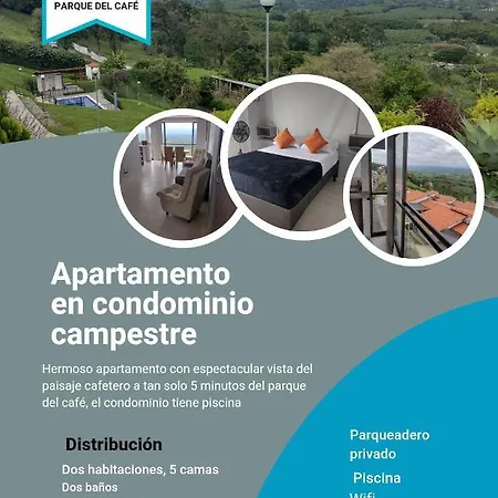 Apartamento Con Hermosa Vista A 5 Minutos Del Parque Del Cafe Montenegro Exterior photo